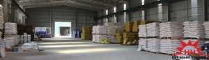 Kho hàng của công ty hóa chất Huy Hoàng