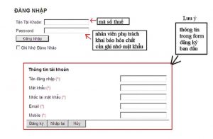 Đăng nhập tài khoản khai báo hóa chất